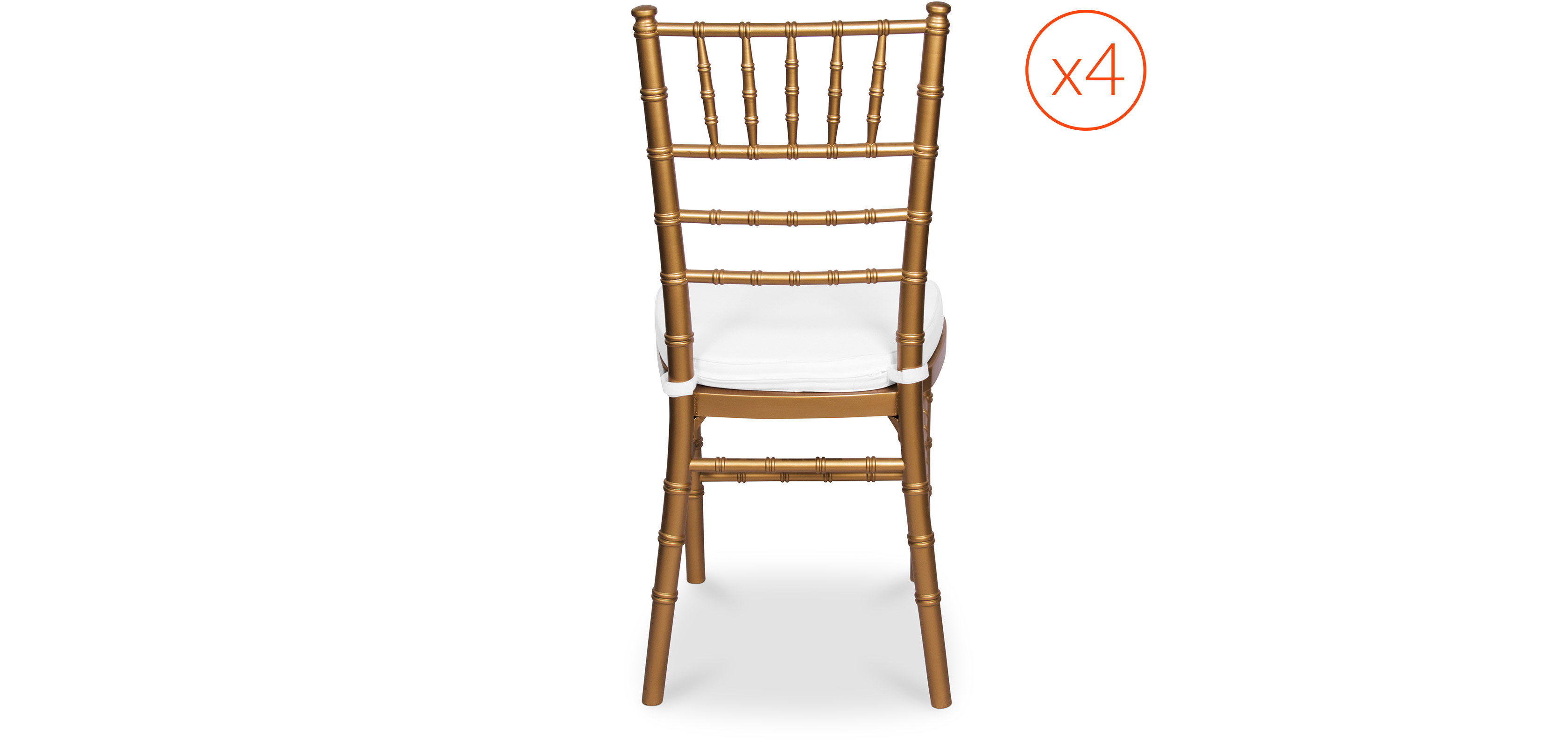 Wooden Tiffany Chiavari chair with cushion Set of 4