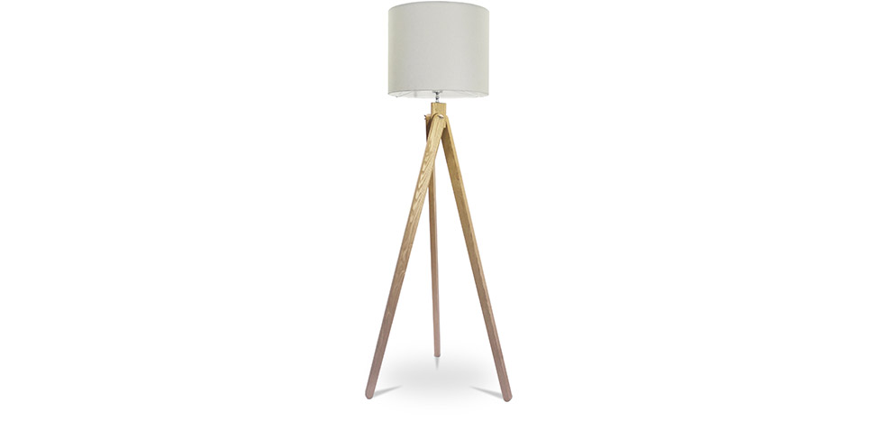 Wooden Tripod Floor Lamp Nordic Style