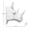 Buy Wall Decoration - White Rhino Head - Ika White 55733 in the United Kingdom