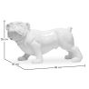 Buy Decorative Design Bulldog Dog Sculpture - Resin White 58444 - in the UK
