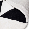Buy Triangles Design Rug - Wool - Trya White / Black 58452 in the United Kingdom