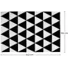 Buy Triangles Design Rug - Wool - Trya White / Black 58452 in the United Kingdom