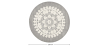 Buy Round Design Rug - Wool - 210cm - Ruma Light grey 58289 - prices