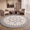 Buy Round Design Rug - Wool - 210cm - Ruma Light grey 58289 - prices