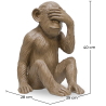 Buy Decorative Design Figure - Blind Monkey - Sense Brown 58446 - in the UK