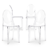 Buy X4 Dining chair Victoire Design Transparent Grey transparent 16459 - in the UK