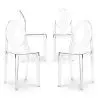 Buy X4 Dining chair Victoire Design Transparent Grey transparent 16459 - in the UK