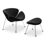 Buy Slice Armchair with Matching Ottoman  Black 16762 - in the UK