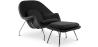 Buy Fauteuil Womb avec ottoman - Tissu Black 16503 in the United Kingdom