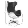 Buy Bold Chair Aviator Armchair - Premium Leather Black 25628 with a guarantee