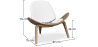 Buy Design Armchair - Scandinavian Armchair - Upholstered in Leather - Luna White 16776 at MyFaktory