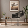 Buy Tulip Aviator Armchair - Premium Leather Black 25623 - prices