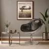 Buy Tulip Aviator Armchair - Premium Leather Black 25623 - prices