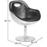 Buy Tulip Aviator Armchair - Premium Leather Black 25623 - in the UK