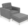 Buy Kanel Armchair with Matching Ottoman - Cashmere Black 16513 - in the UK