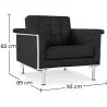 Buy Armchair City - Premium Leather Black 13181 - in the UK