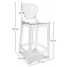 Buy Bar stool with backrest Victoire - 65cm - Design Transparent Transparent 58805 in the United Kingdom