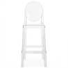 Buy Bar stool with backrest Victoire - 65cm - Design Transparent Transparent 58805 - in the UK
