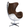 Buy Bold Chair Aviator Armchair - Microfiber Aged Leather Effect Brown 25627 - prices