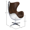 Buy Bold Chair Aviator Armchair - Microfiber Aged Leather Effect Brown 25627 - in the UK