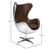 Buy Bold Chair Aviator Armchair - Microfiber Aged Leather Effect Brown 25627 with a guarantee