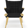 Buy Armchair with Matching Ottoman - Gerth  Black 16766 at MyFaktory