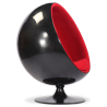Buy Ballon Chair - Black Shell and Red Interior - Fabric Red 19537 at MyFaktory
