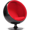 Buy Ballon Chair - Black Shell and Red Interior - Fabric Red 19537 - prices