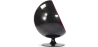 Buy Ballon Chair - Black Shell and Red Interior - Fabric Red 19537 with a guarantee