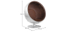 Buy Ball Chair Aviator Armchair - Microfiber Aged Leather Effect Brown 26718 in the United Kingdom