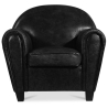 Buy Club Armchair - Premium Leather Black 54287 - in the UK