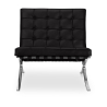 Buy City Armchair with Matching Ottoman - Faux Leather Black 13183 - in the UK