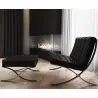 Buy City Armchair with Matching Ottoman - Faux Leather Black 13183 - prices