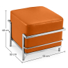 Buy SQUAR Footrest (Ottoman) - Faux Leather Orange 55762 at MyFaktory