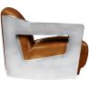 Buy Design Armchair Churchill Lounge - Premium Leather & Steel Steel 48374 in the United Kingdom