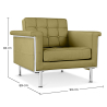 Buy Armchair Trendy - Faux Leather Light green 13180 with a guarantee