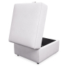 Buy Fabric puf with storage - Otto White 58769 - in the UK