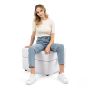 Buy Fabric puf with storage - Otto White 58769 at MyFaktory