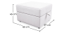 Buy Fabric puf with storage - Otto White 58769 home delivery