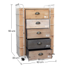Buy Wooden Chest of Drawers - Industrial Design - Joyia Natural wood 58845 - in the UK