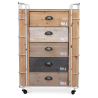 Buy Wooden Chest of Drawers - Industrial Design - Joyia Natural wood 58845 - in the UK