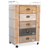 Buy Wooden Chest of Drawers - Industrial Design - Joyia Natural wood 58845 in the United Kingdom