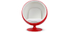 Buy Red Ballon Chair - Faux Leather White 19541 - in the UK