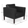 Buy 2334 Design Living room Armchair - Premium Leather Black 15441 in the United Kingdom