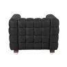 Buy Lukus Armchair with Matching Ottoman - Premium Leather Black 13187 home delivery