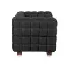 Buy Lukus Armchair with Matching Ottoman - Premium Leather Black 13187 at MyFaktory