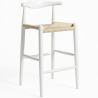 Buy Rope Design Bar Stool Boho Bali - 75cm - Wood White 99958406 in the United Kingdom