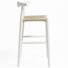 Buy Rope Design Bar Stool Boho Bali - 75cm - Wood White 99958406 home delivery