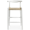 Buy Rope Design Bar Stool Boho Bali - 75cm - Wood White 99958406 - in the UK