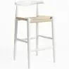 Buy Rope Design Bar Stool Boho Bali - 75cm - Wood White 99958406 in the United Kingdom